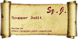 Szupper Judit névjegykártya